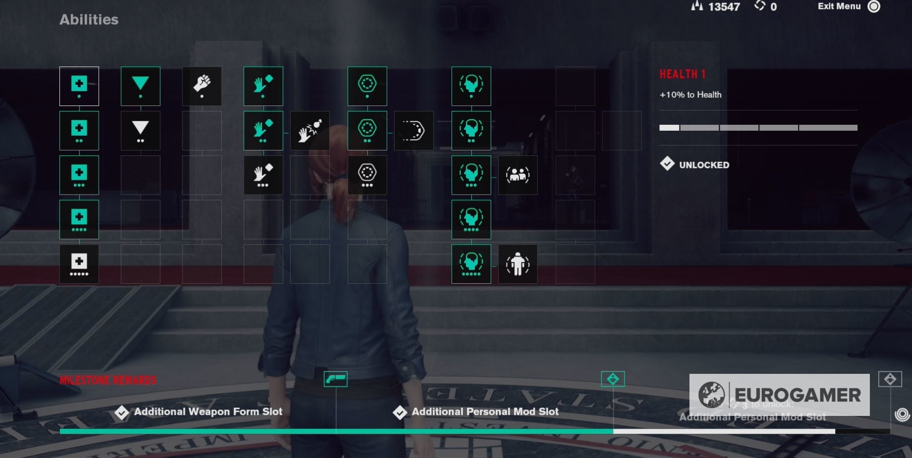 Control Upgrading Abilities explained, including Milestone Rewards